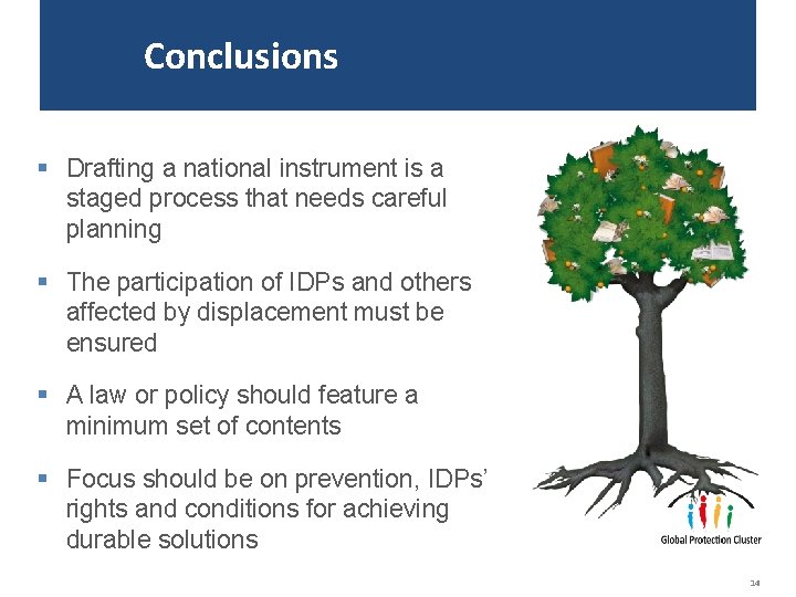 Conclusions § Drafting a national instrument is a staged process that needs careful planning