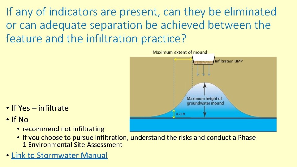 If any of indicators are present, can they be eliminated or can adequate separation