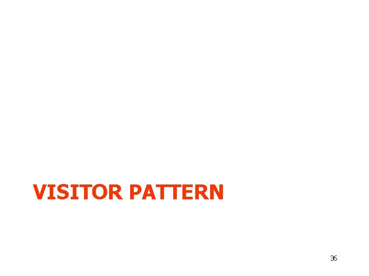 VISITOR PATTERN 36 VISITOR PATTERN 36