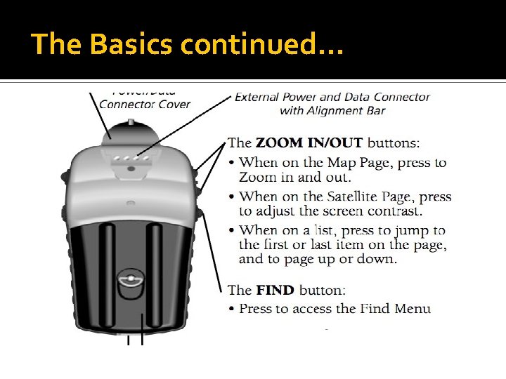 The Basics continued… 