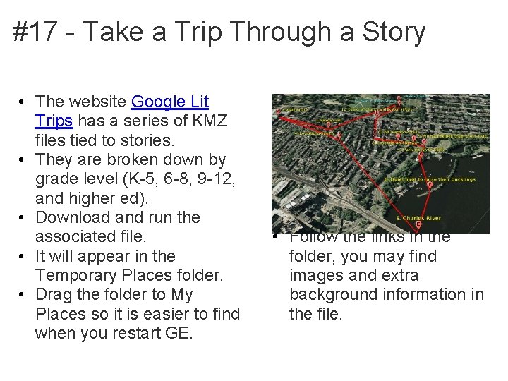 #17 - Take a Trip Through a Story • The website Google Lit Trips