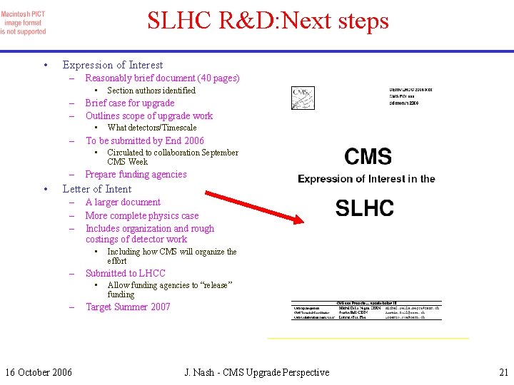 SLHC R&D: Next steps • Expression of Interest – Reasonably brief document (40 pages)