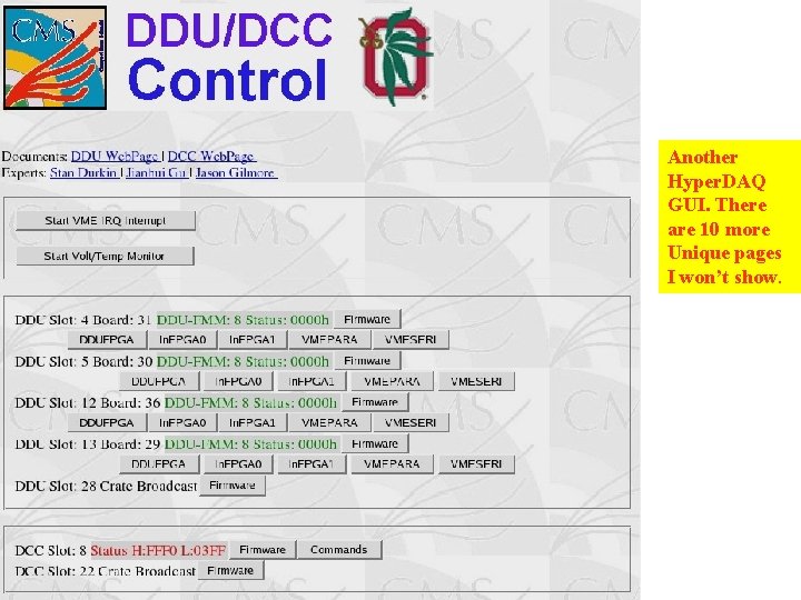 Another Hyper. DAQ GUI. There are 10 more Unique pages I won’t show. 