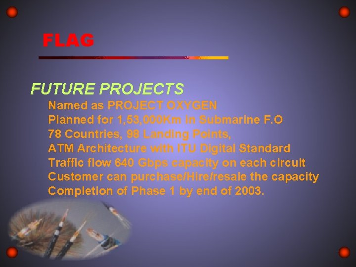 FLAG FUTURE PROJECTS Named as PROJECT OXYGEN Planned for 1, 53, 000 Km in