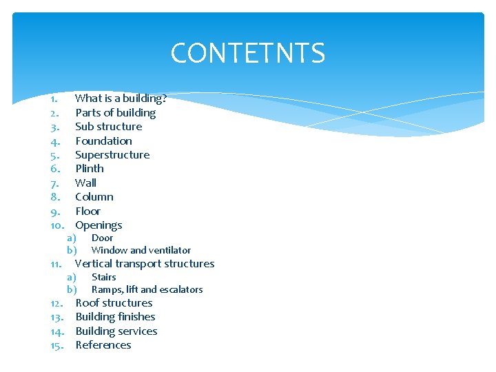 CONTETNTS 1. 2. 3. 4. 5. 6. 7. 8. 9. 10. 11. 12. 13.