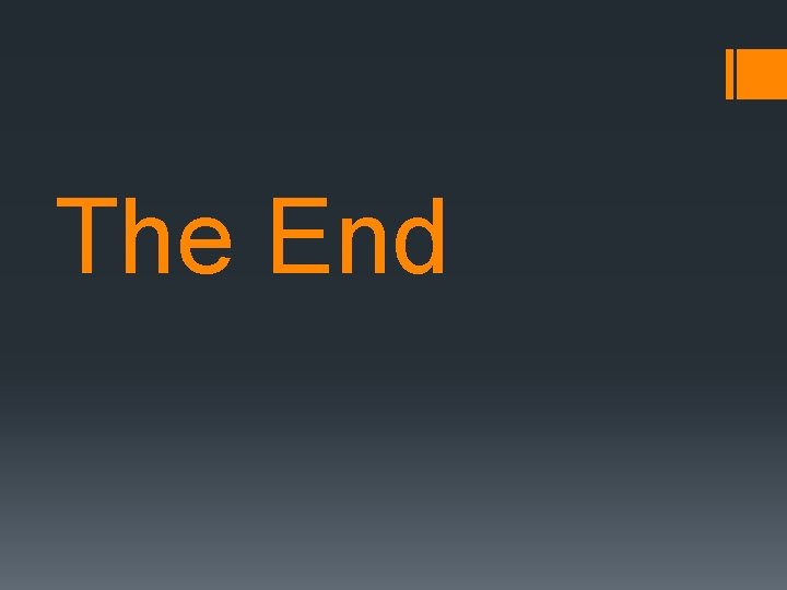 The End 