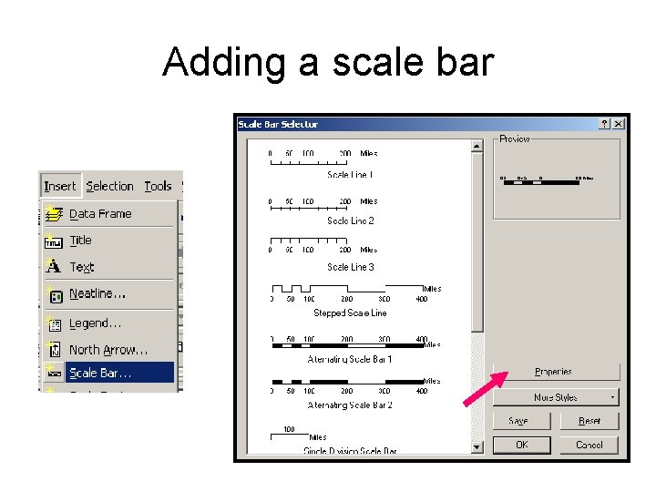 Adding a scale bar Adding a scale bar