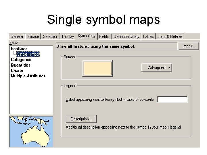 Single symbol maps Single symbol maps