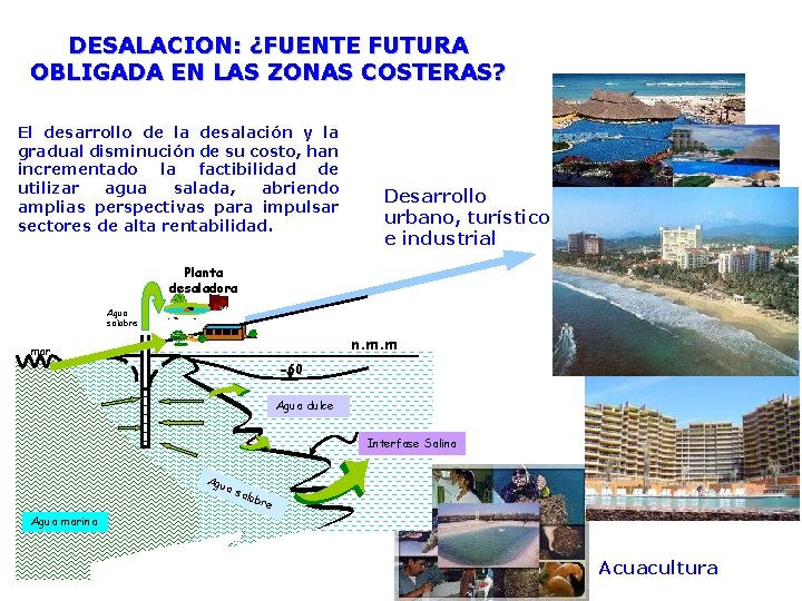 DESALACION: ¿FUENTE FUTURA OBLIGADA EN LAS ZONAS COSTERAS? El desarrollo de la desalación y