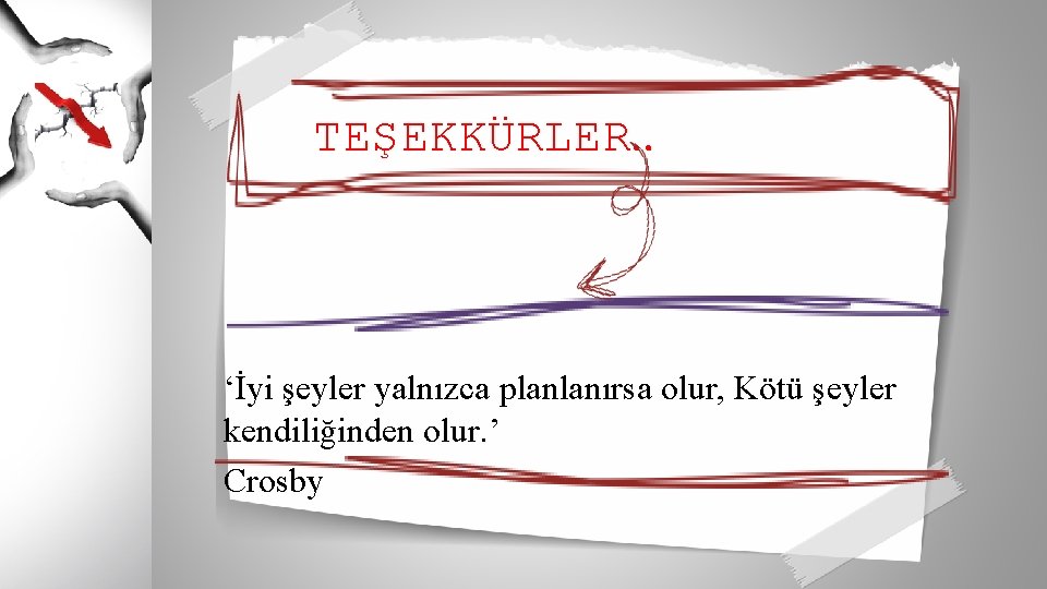 TEŞEKKÜRLER. . ‘İyi şeyler yalnızca planlanırsa olur, Kötü şeyler kendiliğinden olur. ’ Crosby 