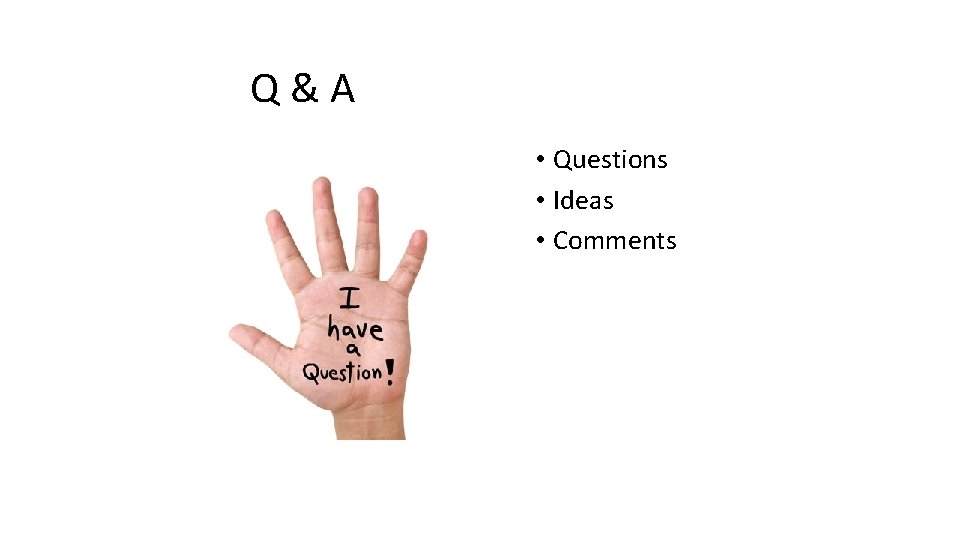 Q&A • Questions • Ideas • Comments 