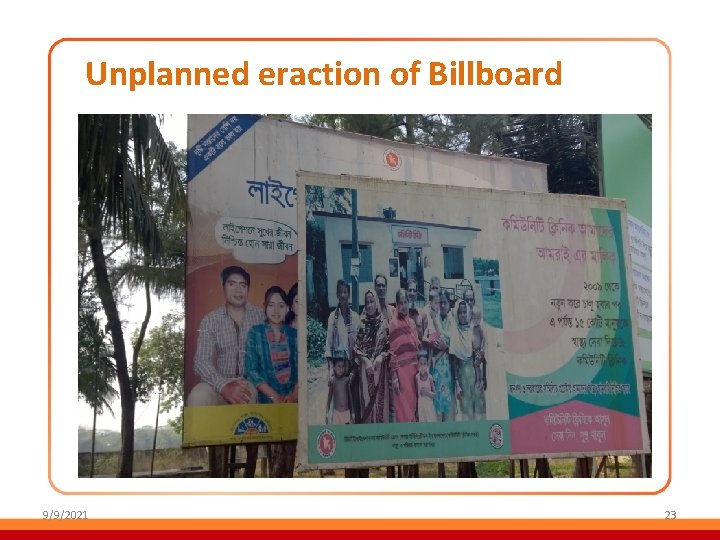 Unplanned eraction of Billboard 9/9/2021 23 