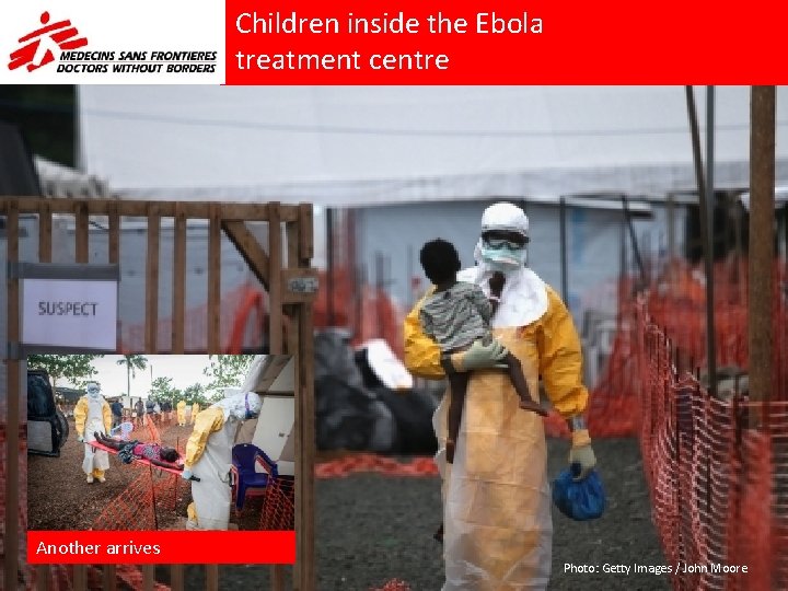 Children inside the Ebola treatment centre Another arrives Photo: Getty Images / John Moore