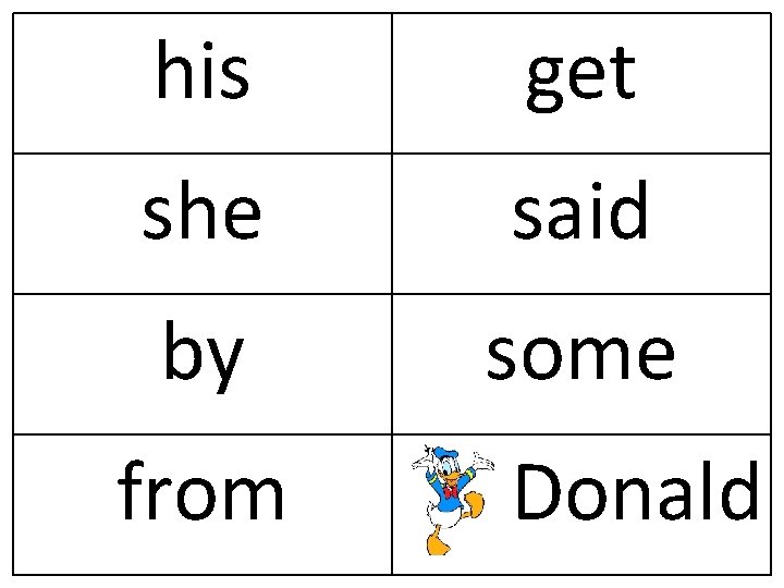 his get she said by some from Donald 