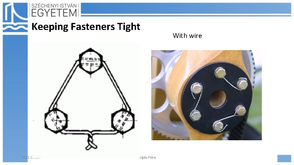 Keeping Fasteners Tight 2021. 09. Hajdu Flóra With wire 