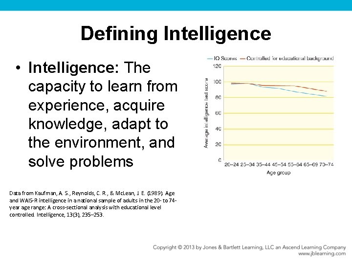 Defining Intelligence • Intelligence: The capacity to learn from experience, acquire knowledge, adapt to