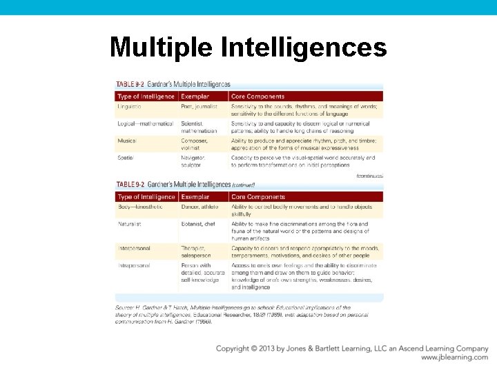 Multiple Intelligences 