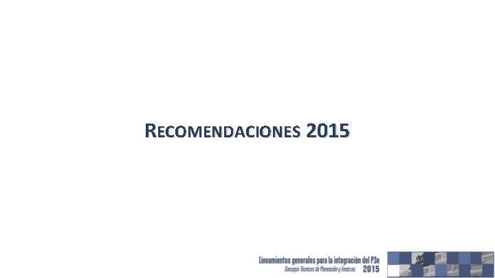 RECOMENDACIONES 2015 