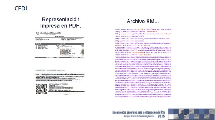 CFDI Representación Impresa en PDF. Archivo XML. 