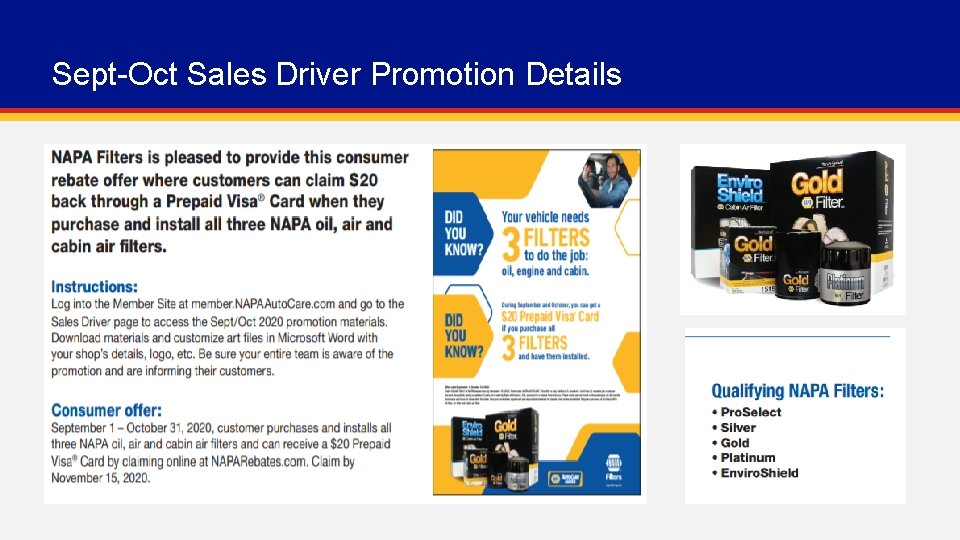 Sept-Oct Sales Driver Promotion Details 