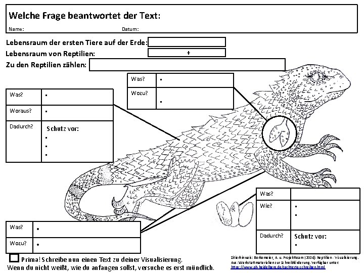 Welche Frage beantwortet der Text: Name: Datum: Lebensraum der ersten Tiere auf der Erde: