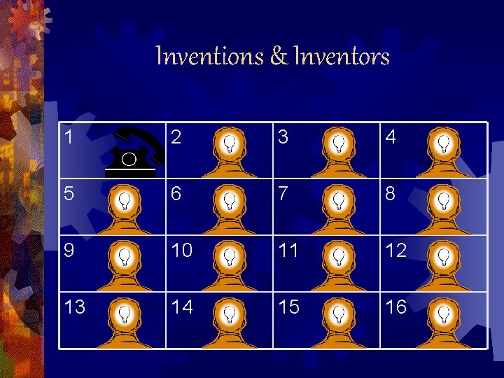 Inventions & Inventors 1 2 3 4 5 6 7 8 9 10 11