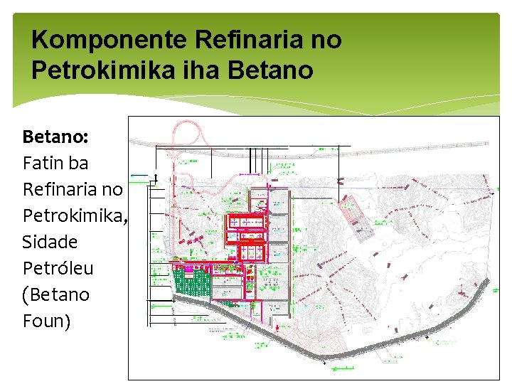 Komponente Refinaria no Petrokimika iha Betano: Fatin ba Refinaria no Petrokimika, Sidade Petróleu (Betano