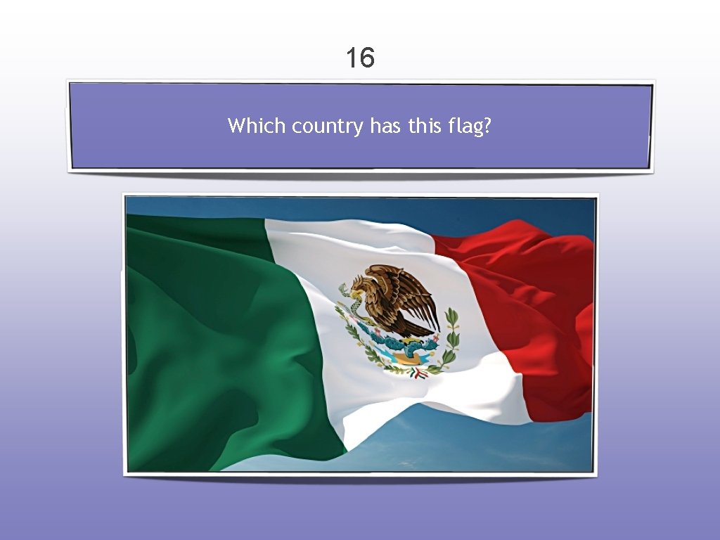 16 Which country has this flag? 