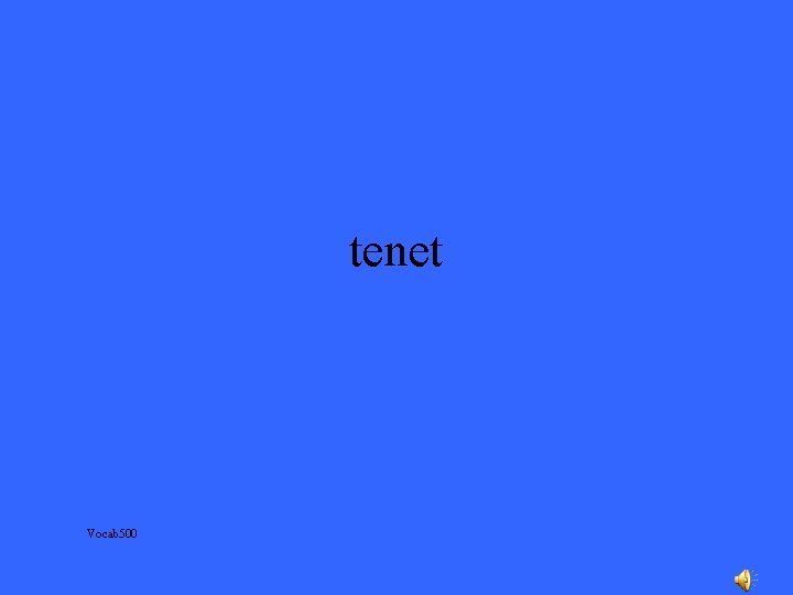 tenet Vocab 500 