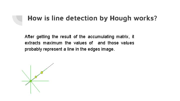 How is line detection by Hough works? After getting the result of the accumulating
