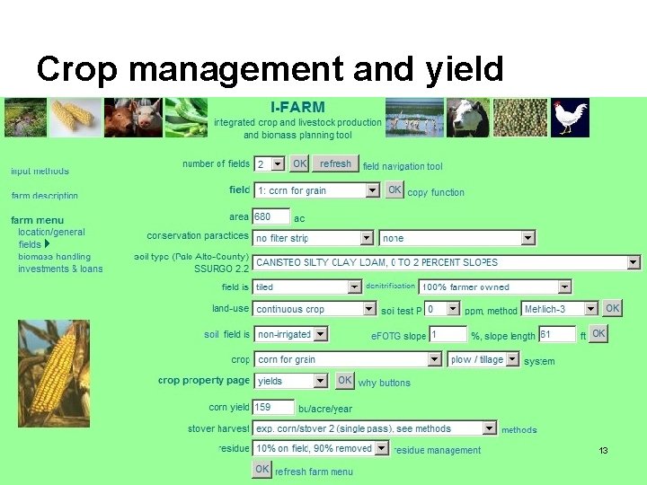 Crop management and yield 13 