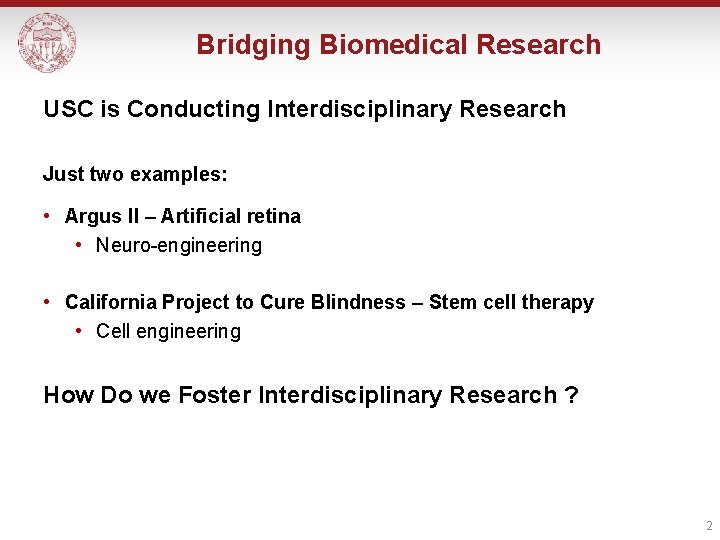 Bridging Biomedical Research Benefits of Interdisciplinary Research Age