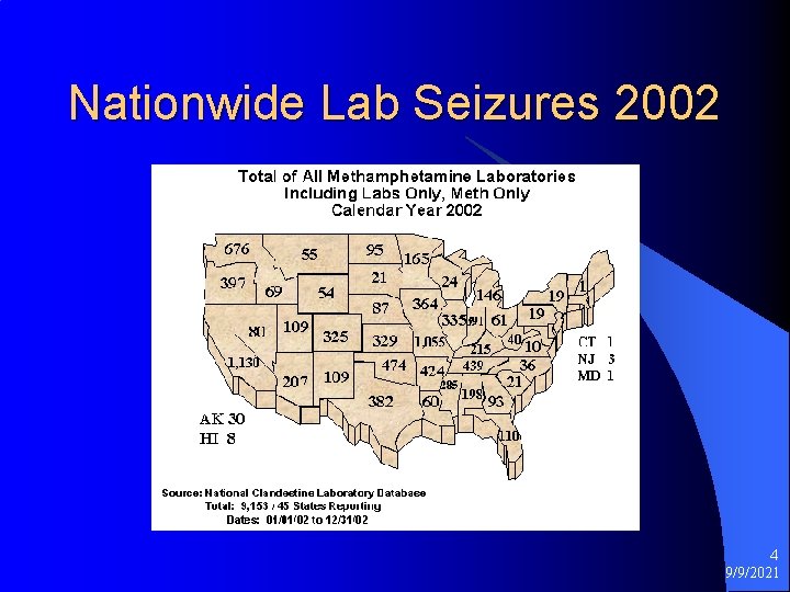 Nationwide Lab Seizures 2002 4 9/9/2021 