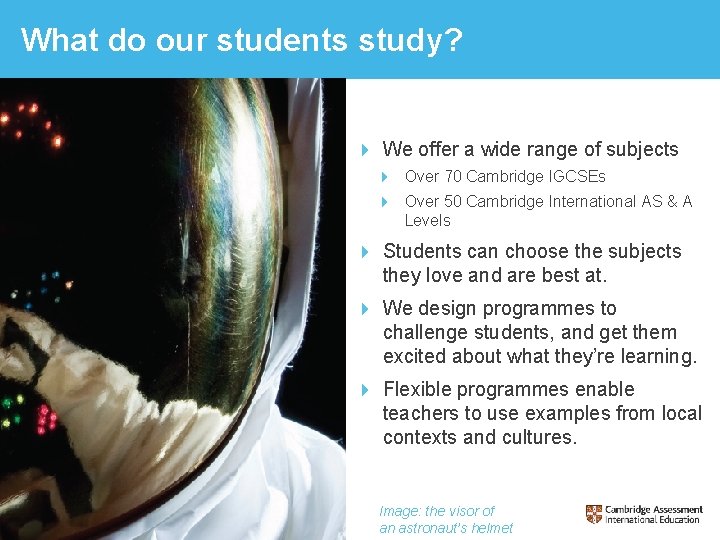 What do our students study? We offer a wide range of subjects Over 70