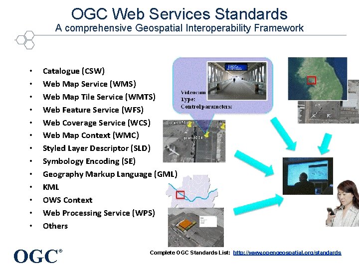 OGC Web Services Standards A comprehensive Geospatial Interoperability Framework • • • • Catalogue