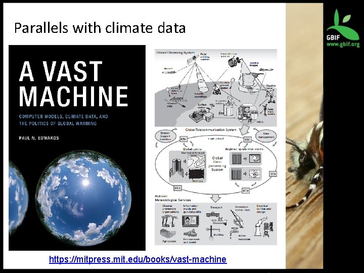 Parallels with climate data https: //mitpress. mit. edu/books/vast-machine 