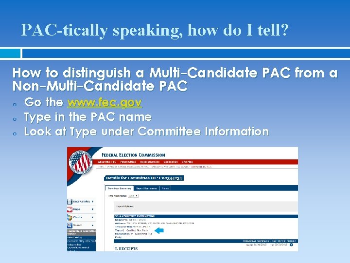 PAC-tically speaking, how do I tell? How to distinguish a Multi-Candidate PAC from a