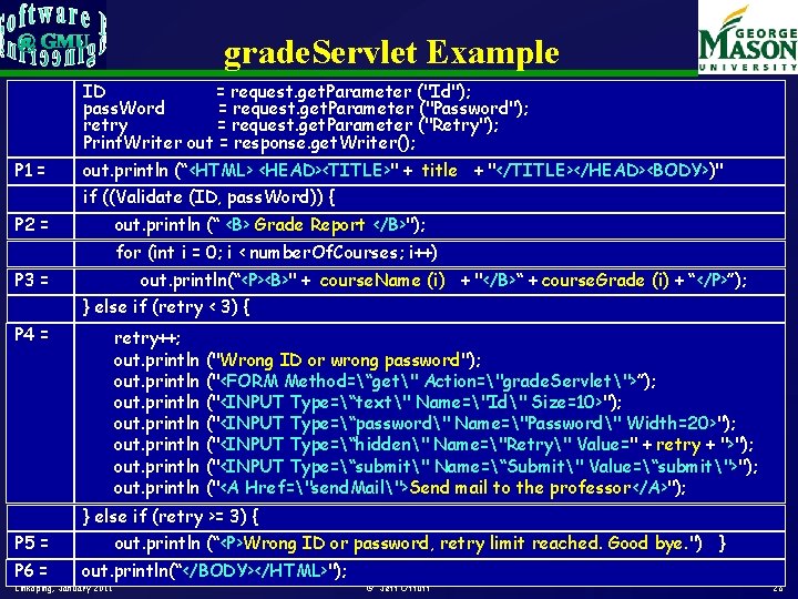 grade. Servlet Example ID = request. get. Parameter ("Id"); pass. Word = request. get. grade. Servlet Example ID = request. get. Parameter ("Id"); pass. Word = request. get.