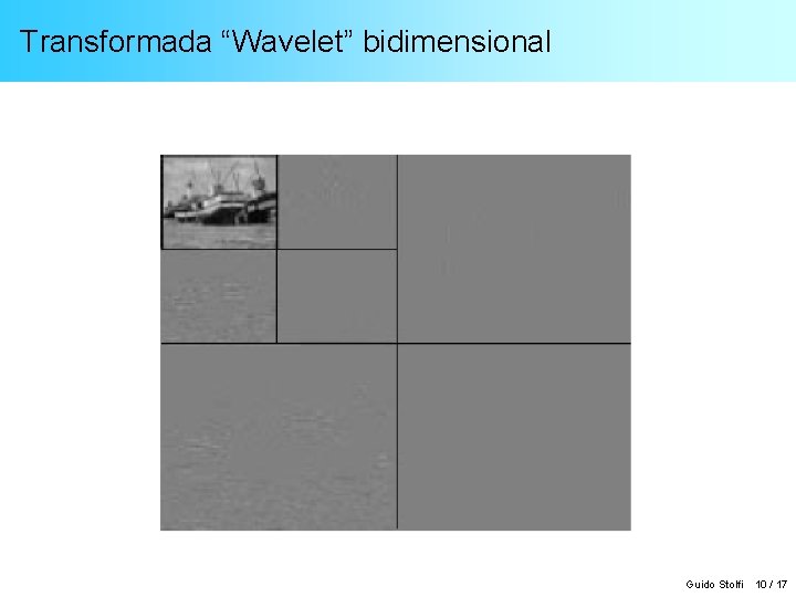 Transformada “Wavelet” bidimensional Guido Stolfi 10 / 17 