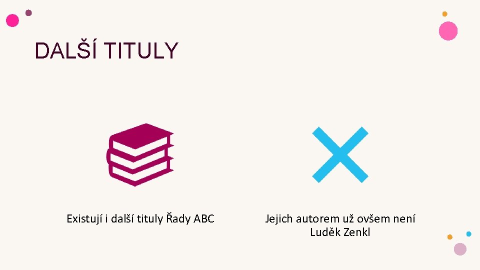 DALŠÍ TITULY Existují i další tituly Řady ABC Jejich autorem už ovšem není Luděk