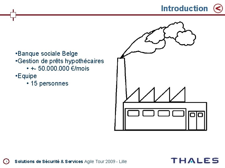 Introduction • Banque sociale Belge • Gestion de prêts hypothécaires • +- 50. 000