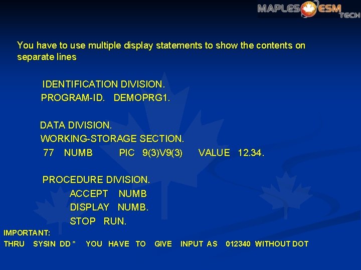 You have to use multiple display statements to show the contents on separate lines