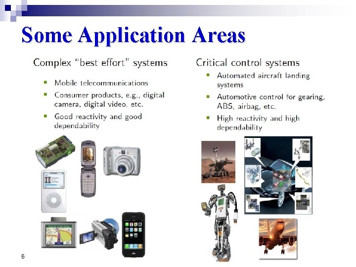 Some Application Areas 6 