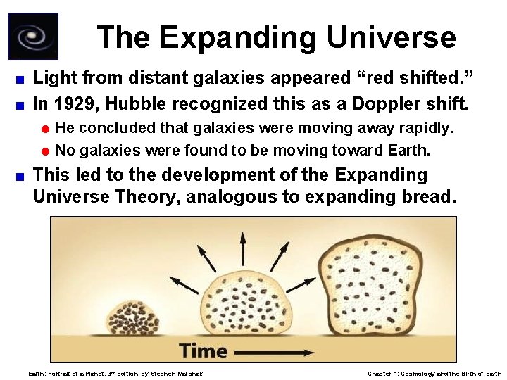 The Expanding Universe Light from distant galaxies appeared “red shifted. ” < In 1929,