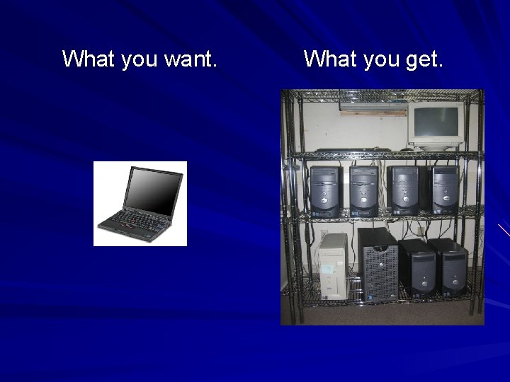 What you want. What you get. 15 