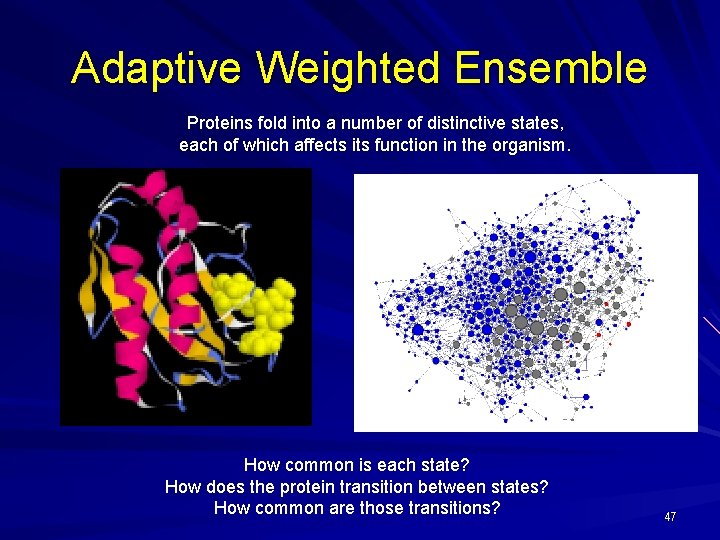 Adaptive Weighted Ensemble Proteins fold into a number of distinctive states, each of which