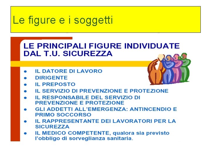 Le figure e i soggetti 