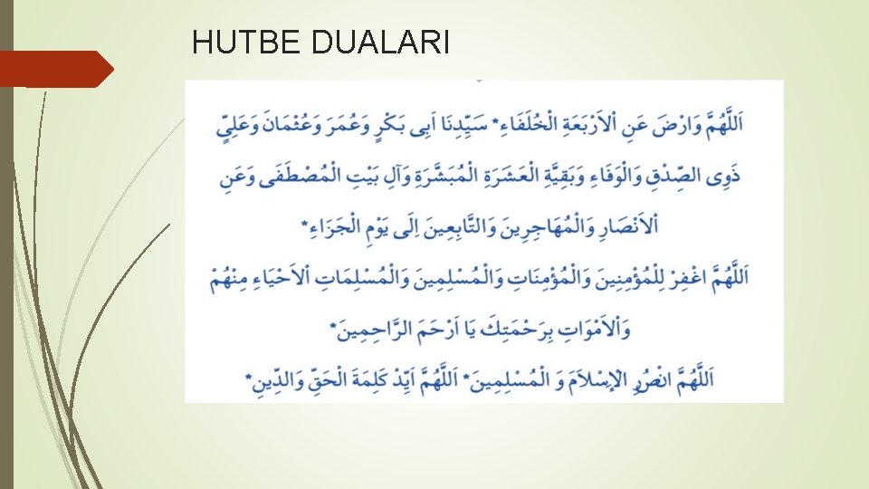 HUTBE DUALARI 