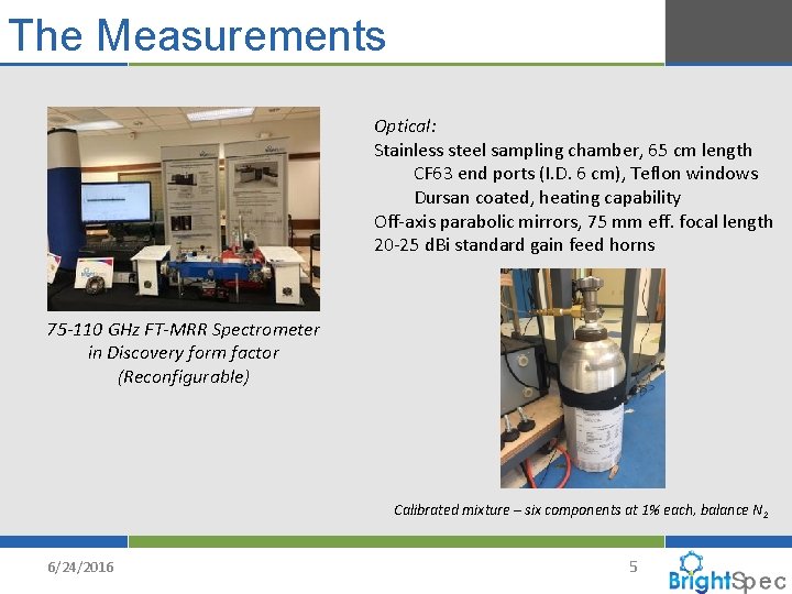 The Measurements Optical: Stainless steel sampling chamber, 65 cm length CF 63 end ports