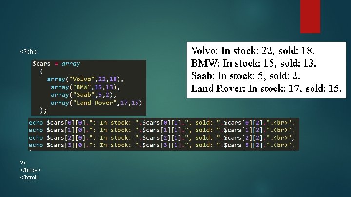 <? php ? > </body> </html> 